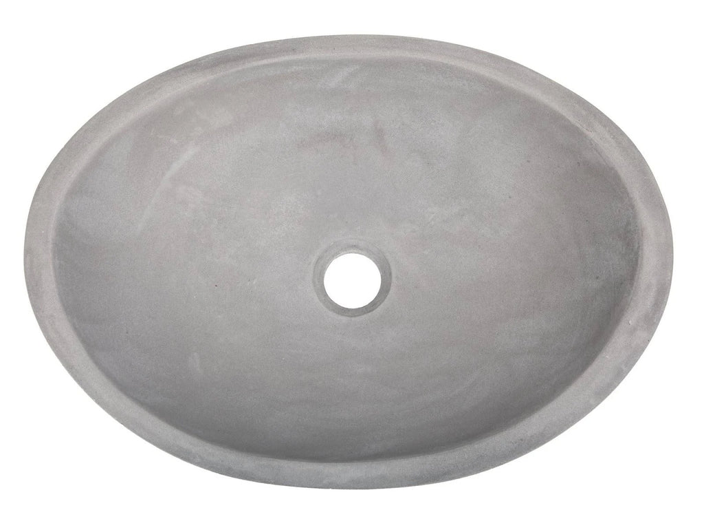 Concrete Canoe Vessel Sink in Dark Gray F441