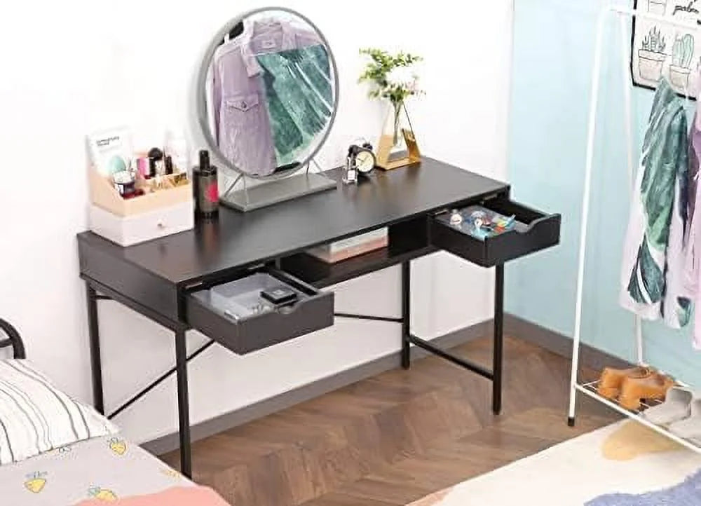 48" Writing Desk with Drawers Rustic Brown V922807