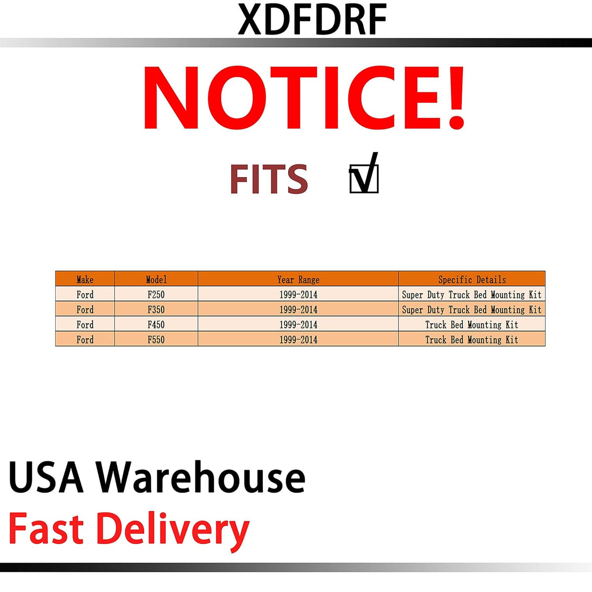 Truck Bed Mounting Hardware Pack of 2 K73182
