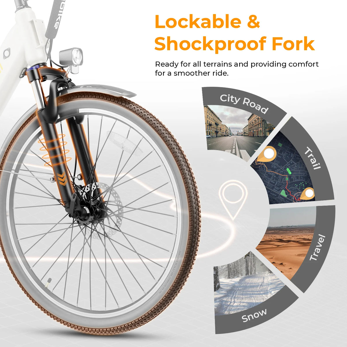 500W Electric City Cruiser Bicycle with 36V 13Ah Removable Battery L959