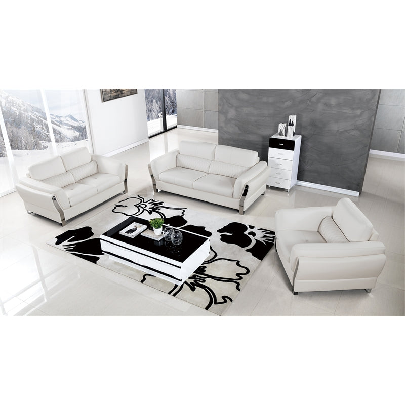 White Microfiber Leather Chair G803