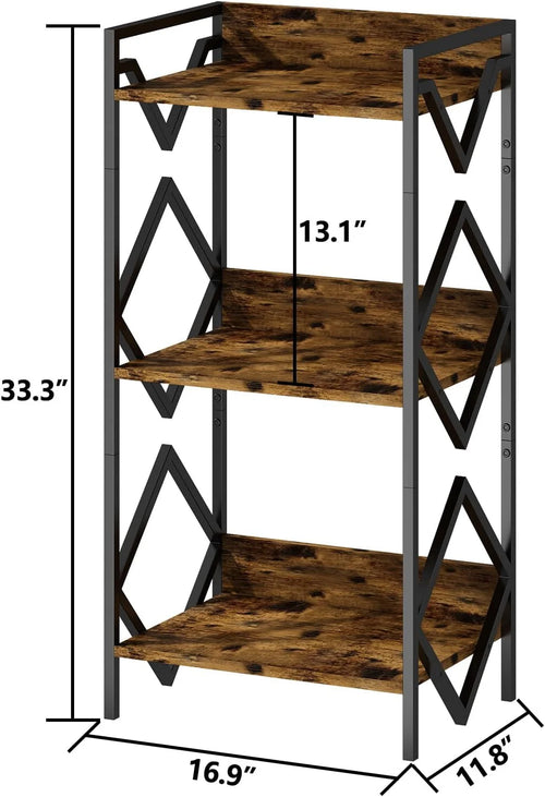 3-Tier Metal Shelf Black K8294
