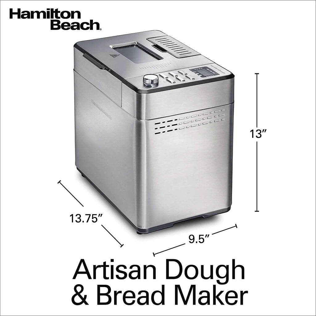 Bread Maker Machine with Auto Fruit and Nut Dispenser, 2 lb. Loaf Capacity, 14 Programmable Settings L86694