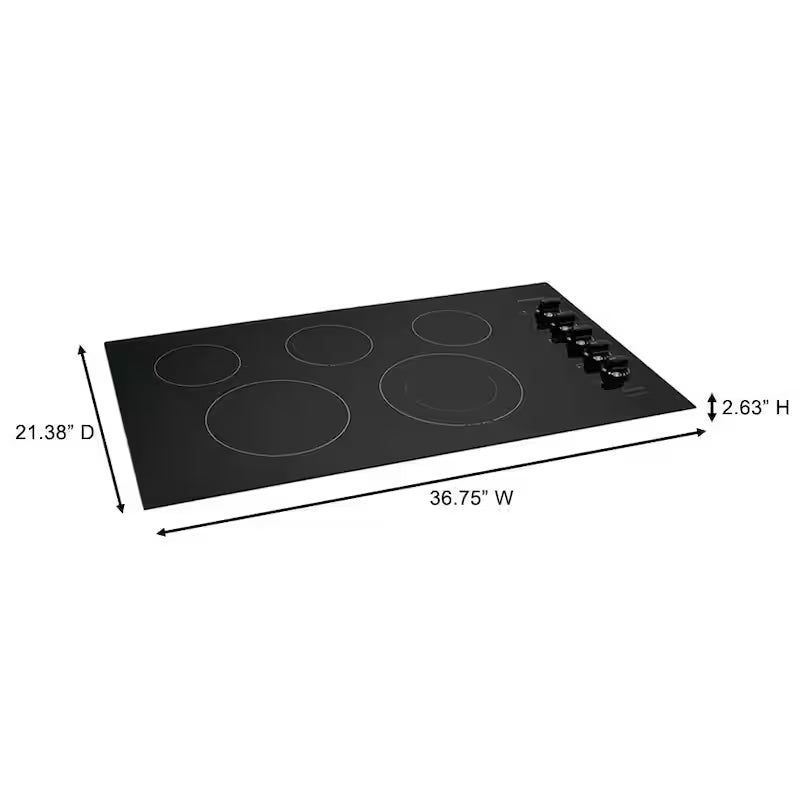 Black 5 Element Radiant Electric Cooktop Y476