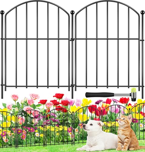 Arched Rustproof Metal Decorative Garden Fence 17in x 10ft D61561