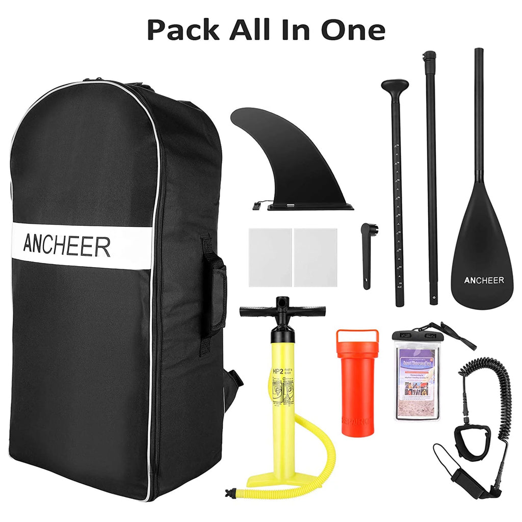 Yellow Inflatable Stand Up Paddle Board with Bag H331772