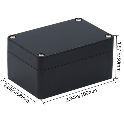 2 Pack Waterproof Plastic Junction Box ABS IP65 Electronic Project Case Power Enclosure 3.94 x 2.68 x 1.97 inch W382841