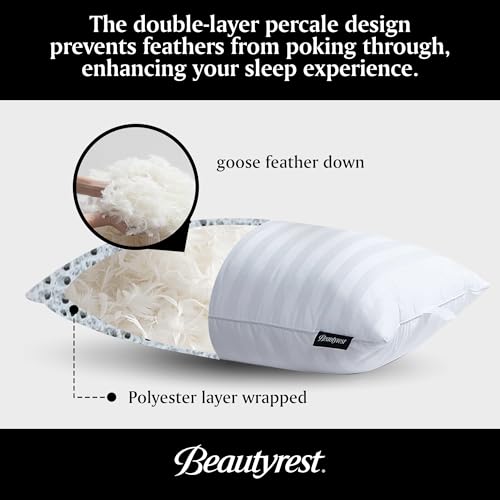 King Goose Feathers Cotton Pillows Pack of 2 G847