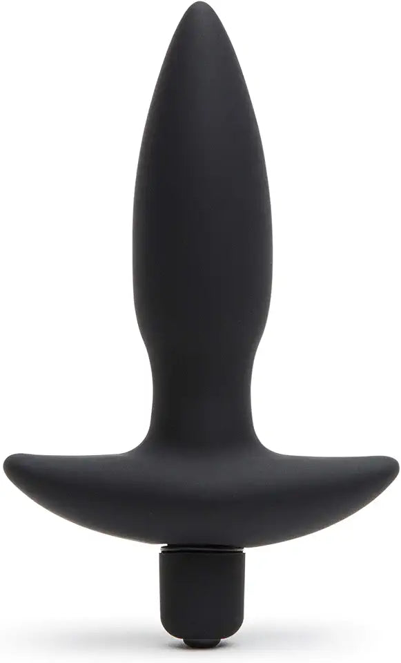 Black Silicone Vibrating Butt Plug F675