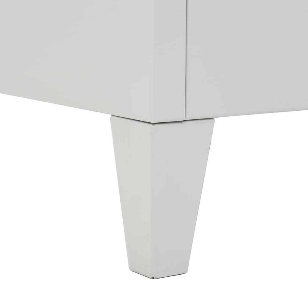 Blue and Gray Metal Locker Cabinet with Coat Rack Z7829