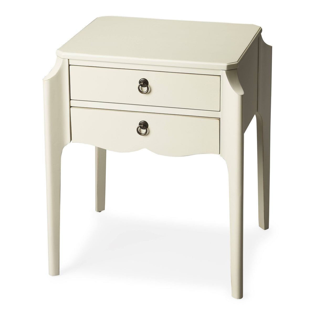 Glossy White Accent Table Z9437
