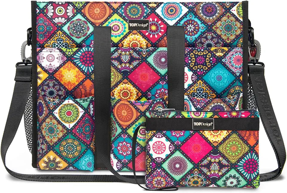 Water Resistant Tote Bag with 22 Pockets X8867