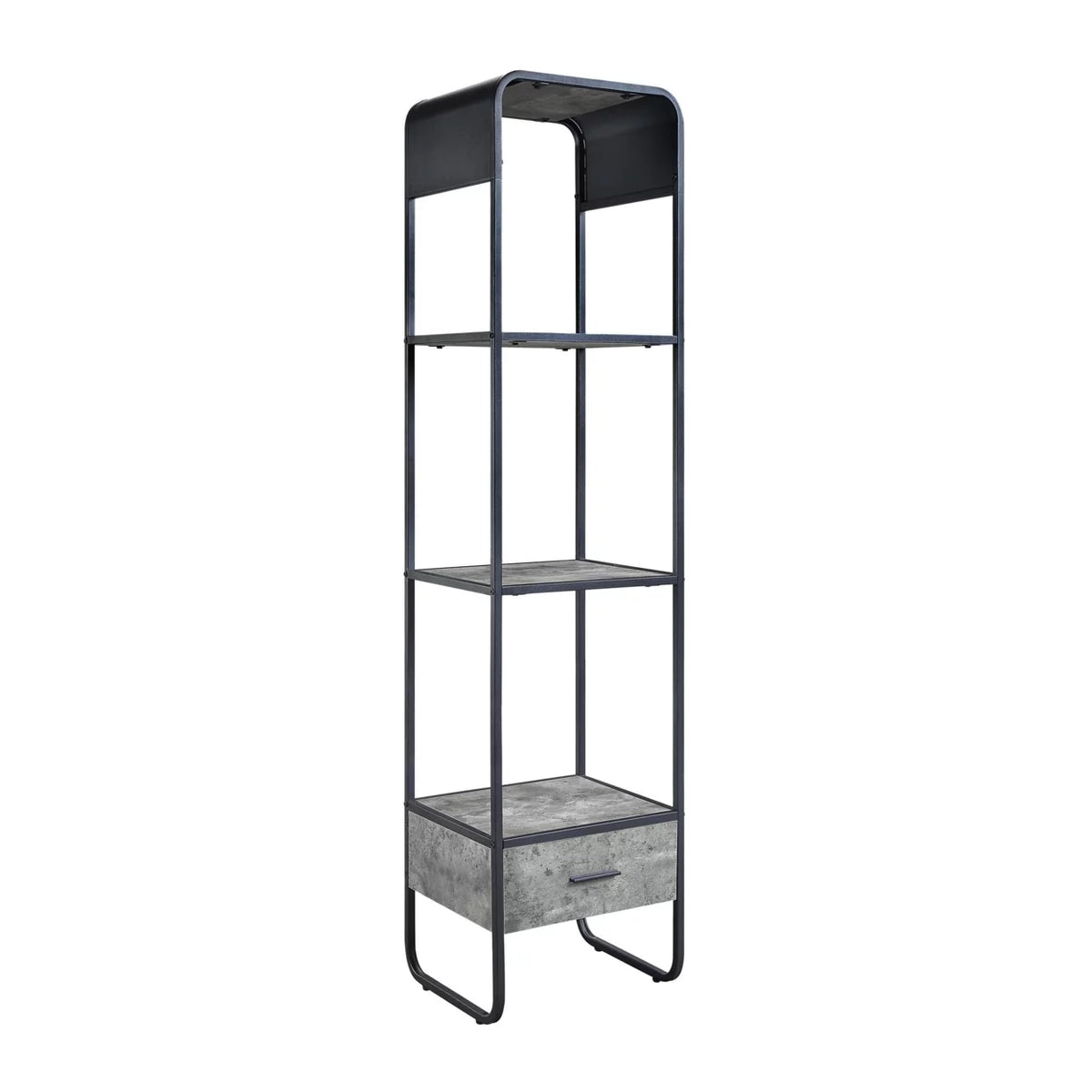66 Inch Gray 3 Shelves Metal Frame Side Pier C202715