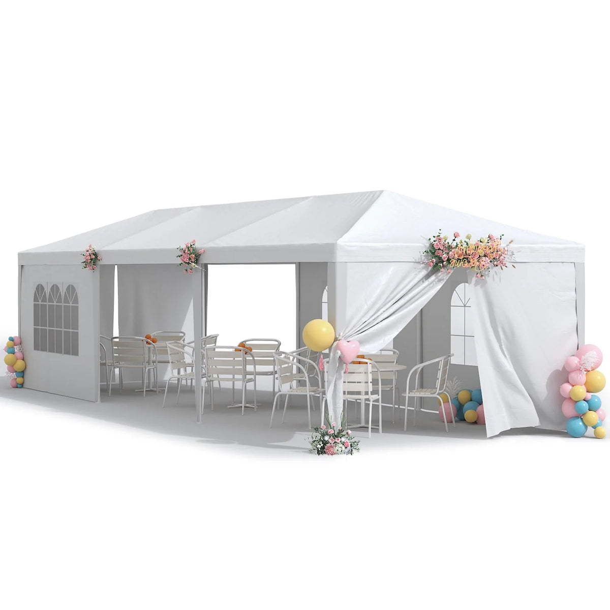 10' x 30' Outdoor Gazebo Canopy with Removable Sidewalls K176