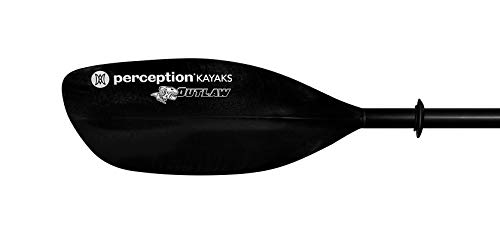 3-Piece Kayak Paddle Nylon Blade Aluminum Shaft 90.5 in Black O978
