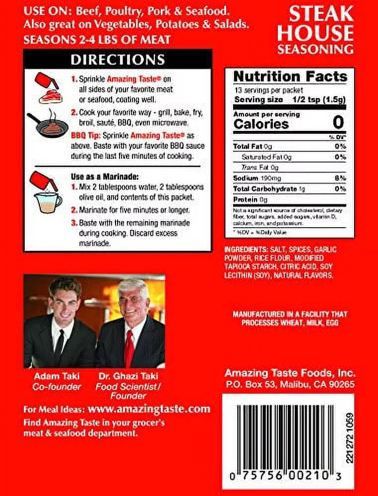 Steakhouse Seasoning 10 Packets .75 oz I291