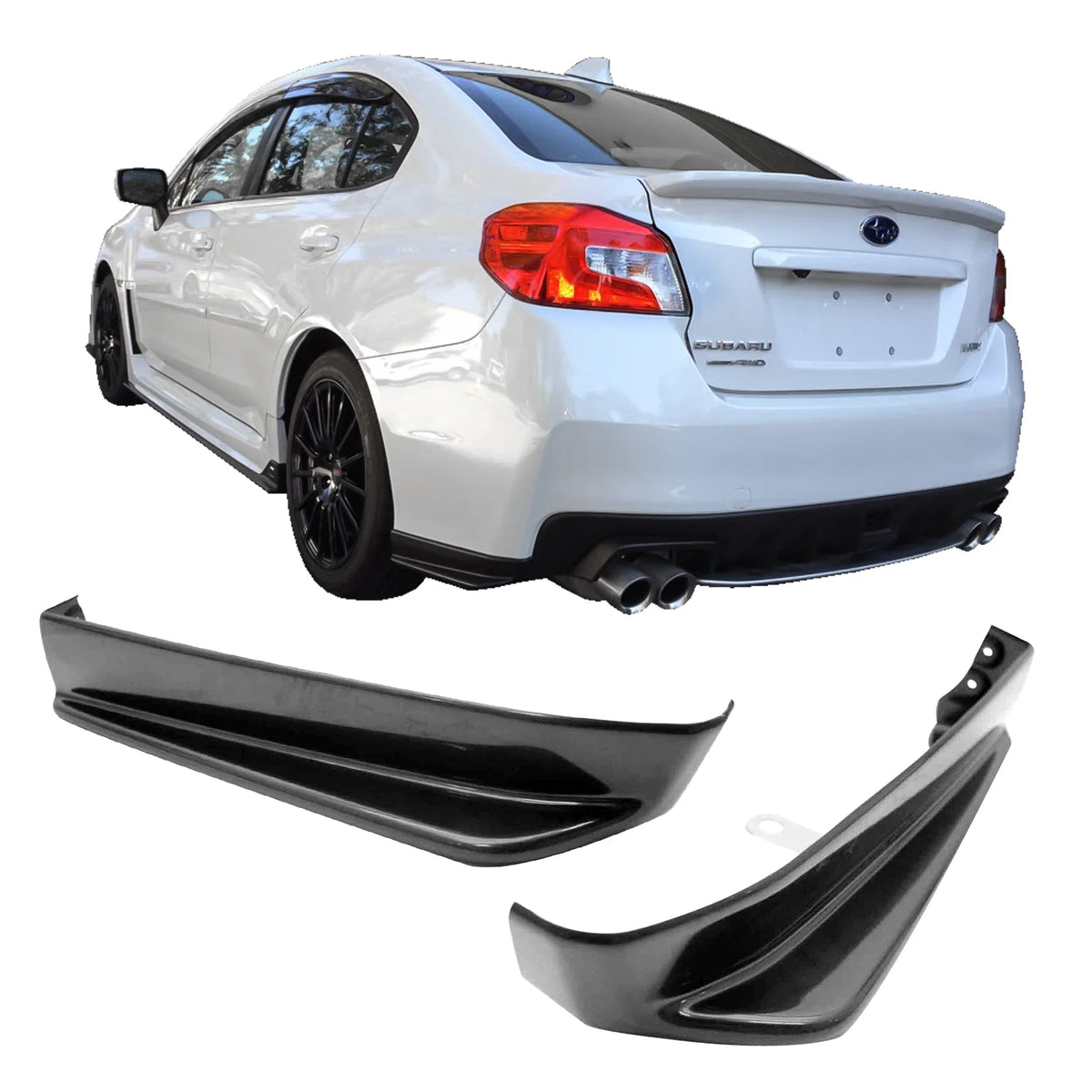 15-21 Subaru WRX STI Style Rear Bumper Lip Spats Splitter PU I831