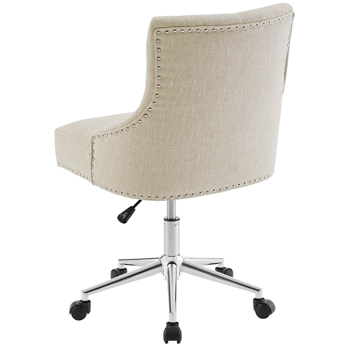 Beige Fabric Aluminum Work Desk Chair W211185