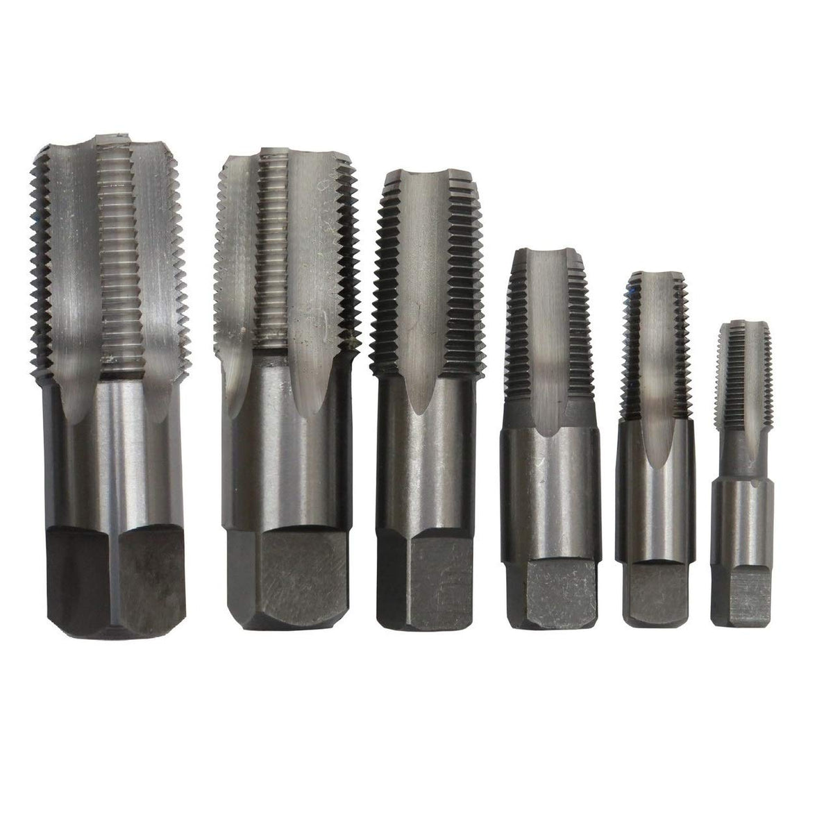 6 Piece NPT Pipe Tap Set Carbon Steel W35888