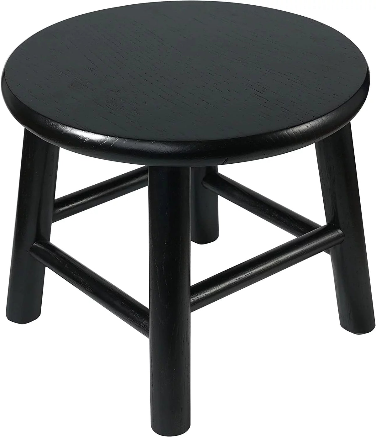 9" Black Solid Wood Stool X75632