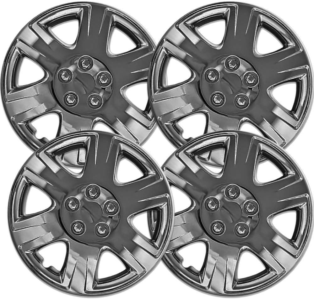 15 inch Silver Set of 4 Hubcaps Rim Covers for Wheels A504