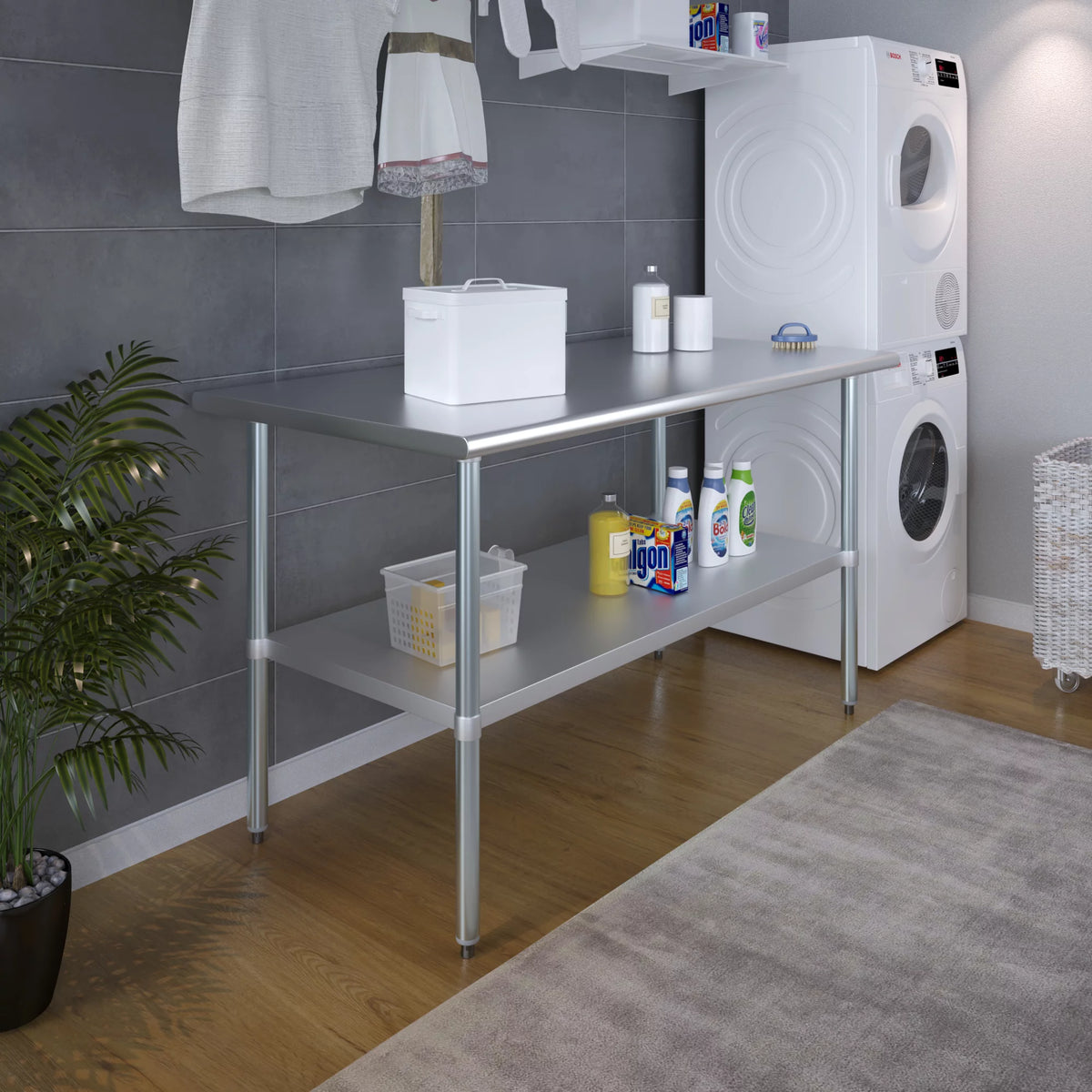Stainless Steel Work Table with Undershelf V7551