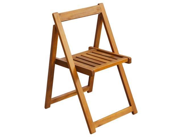 2 Pcs Solid Acacia Wood Folding Garden Chairs E8618