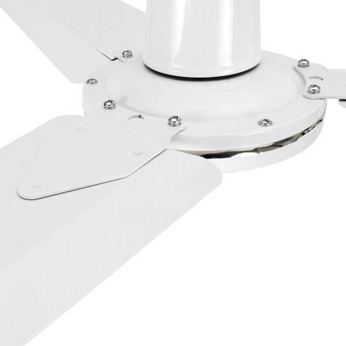 Industrial Ceiling Fan White 60 inch with 4 Speed Controller E28848