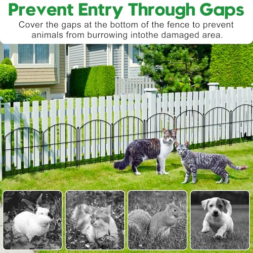 Arched Rustproof Metal Decorative Garden Fence 17in x 10ft D61561