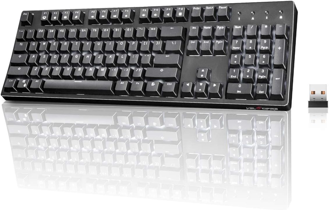 104-Key Full Size Mechanical Keyboard with Brown Switches LED Backlit Anti-ghosting Keys Pack of 2 U39592