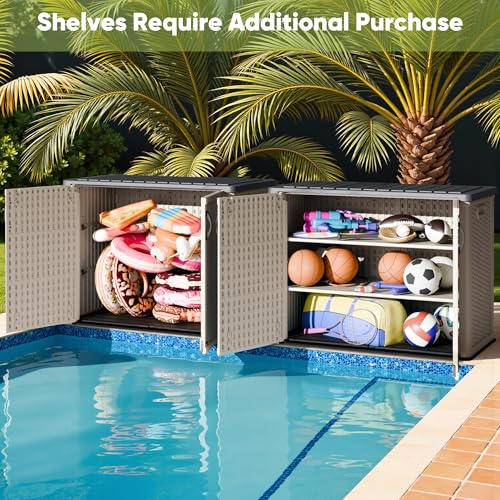 White 26 Cu Ft Lockable Outdoor Storage Cabinet U4180
