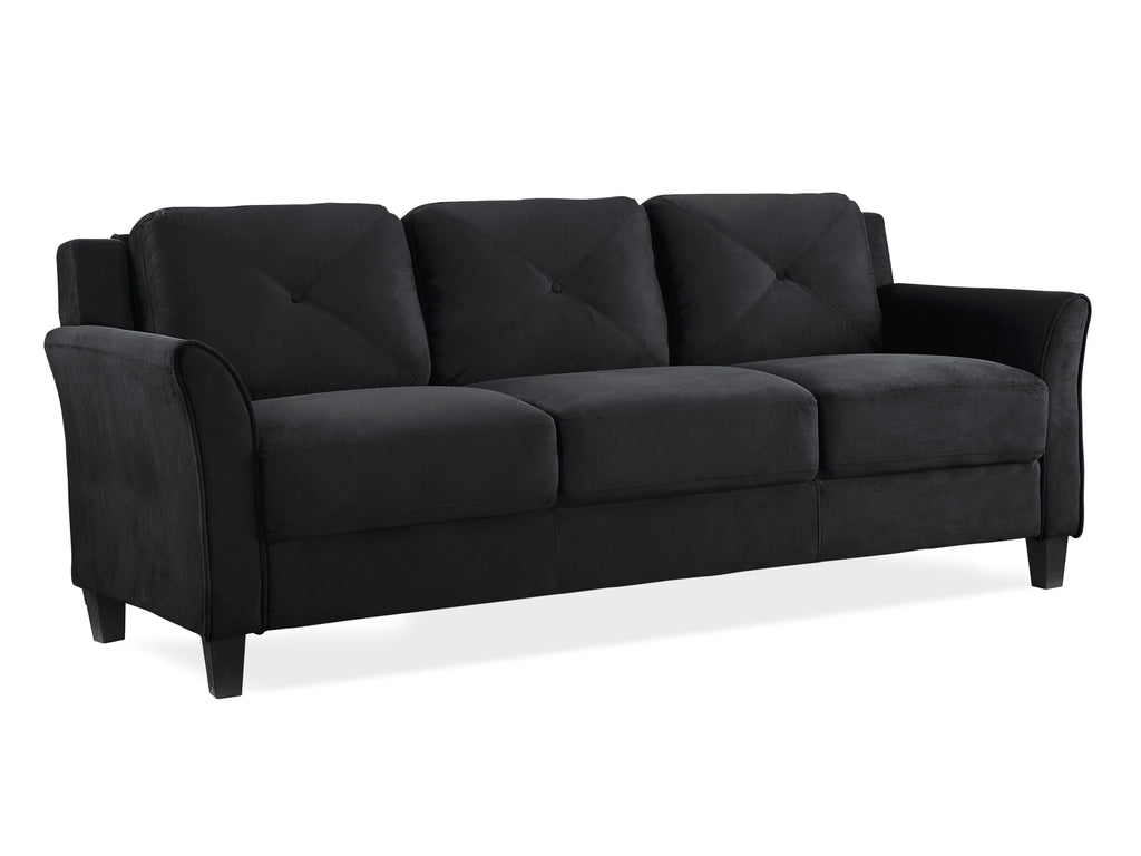 Black Fabric Curved Arms Sofa X469051