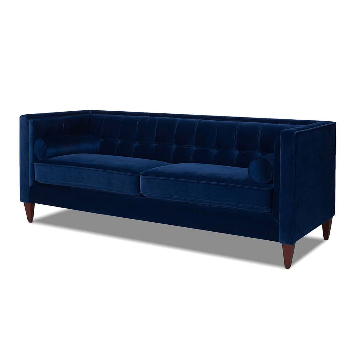 Navy Blue Tufted Tuxedo Sofa L100183