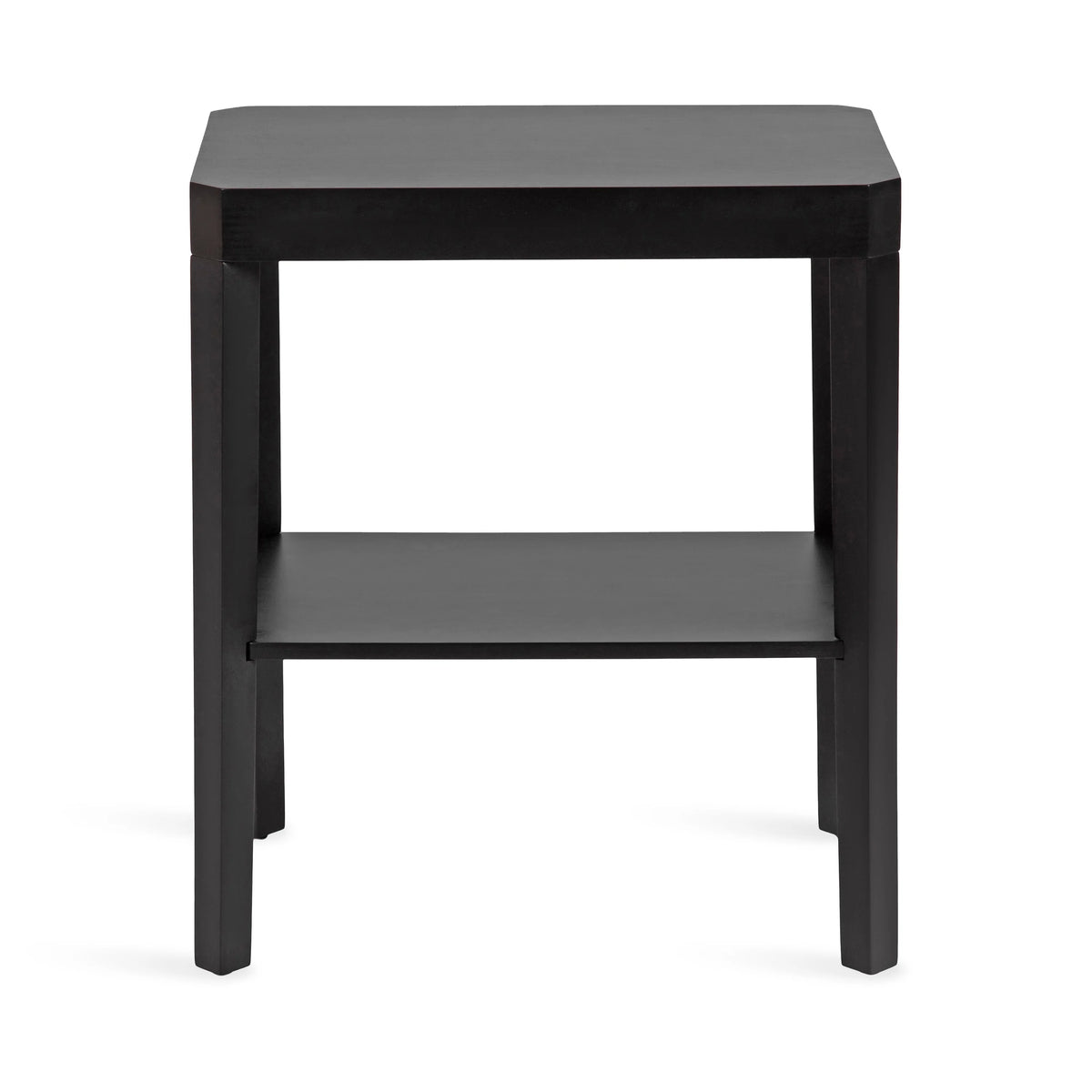 Black Two-Tier Wood Side Table Z40865