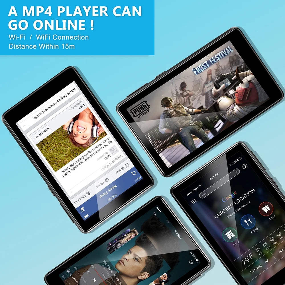 MP3 Player with Bluetooth and Wifi 4 inch Full Touch Screen I21548