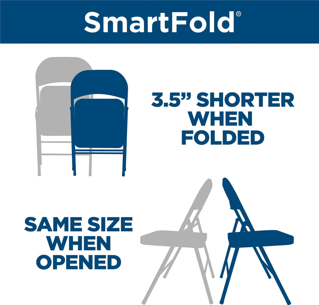 Black Vinyl Folding Chair 4-Pack C8803