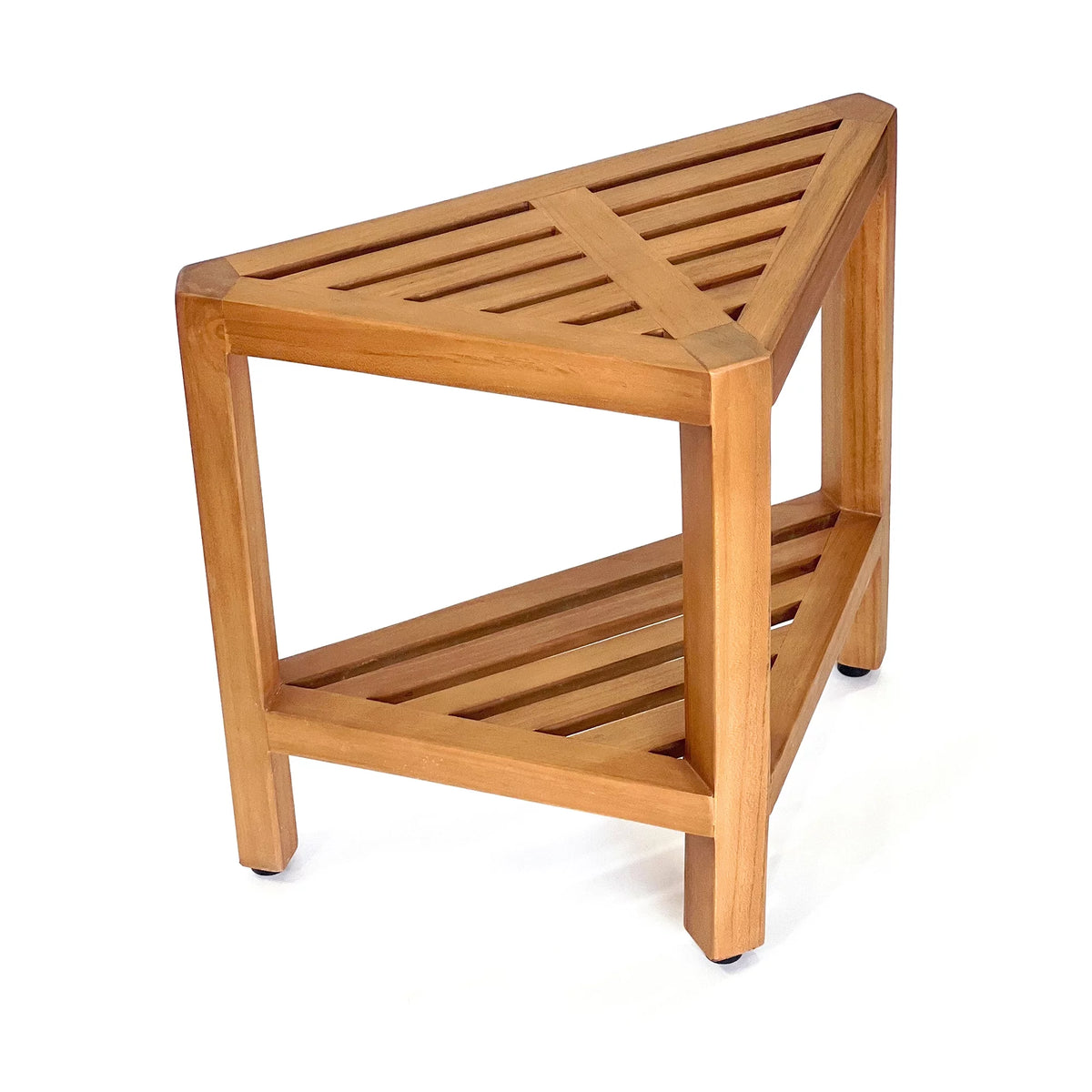 Solid Teak Corner Shower Stool Side Table Q124