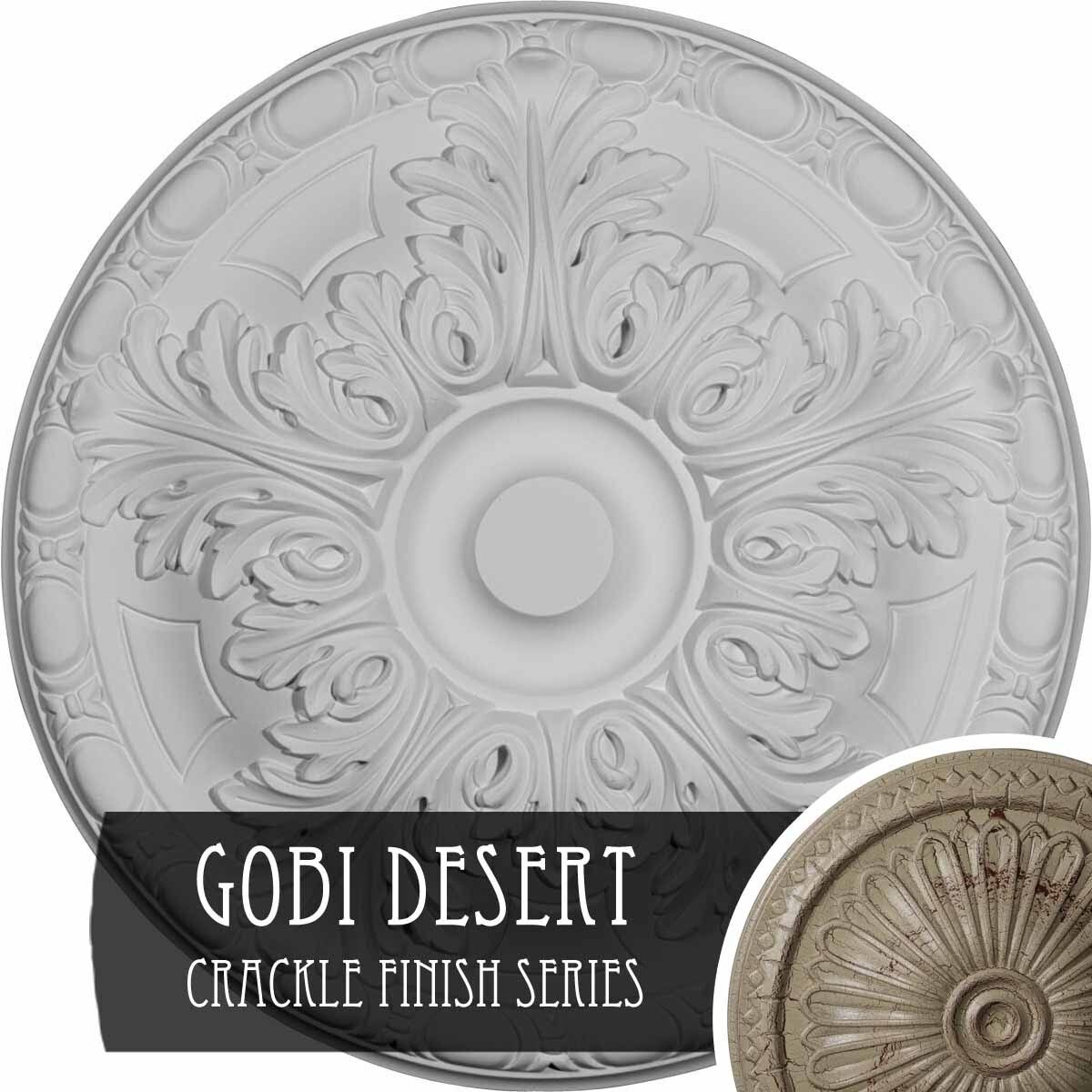 15 3/4x22OD x 5/8x22P Hand-Painted Ceiling Medallion V8460