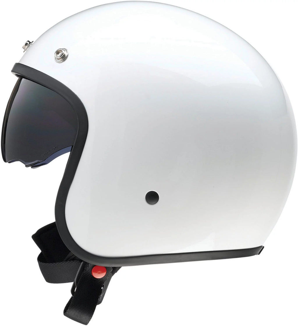 Open Face Motorcycle Helmet White XL I1202