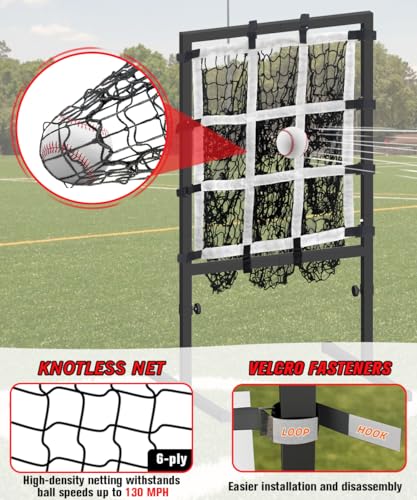 9 Hole Pitching Net with Strike Zone A93095