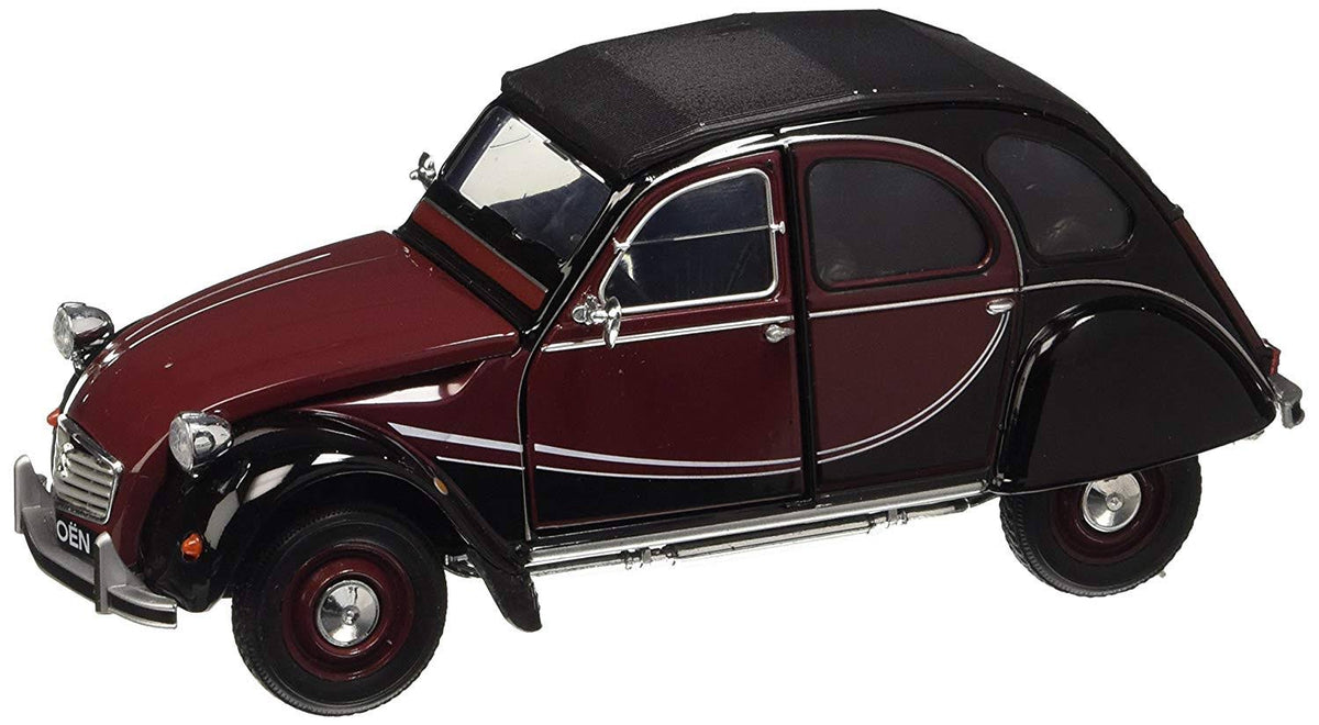 1:24 Scale Metal Dark Red Black Model Car Y335782