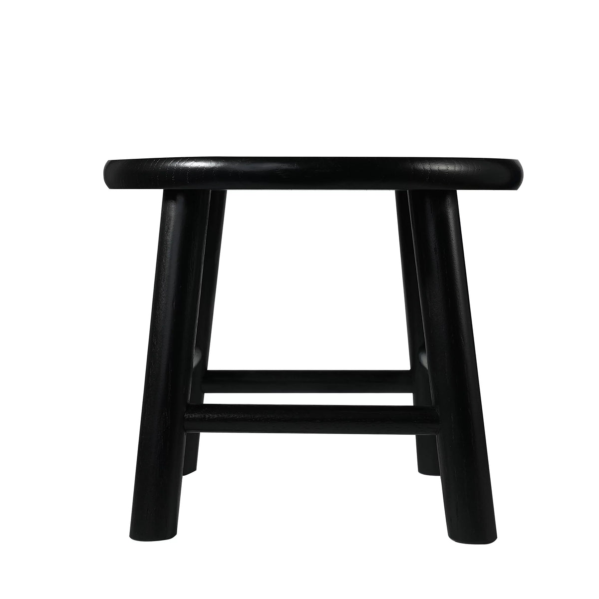 9" Black Solid Wood Stool X75632