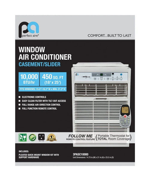 10,000 BTU 115V Slider/Casement Window Air Conditioner with Remote Control X8668