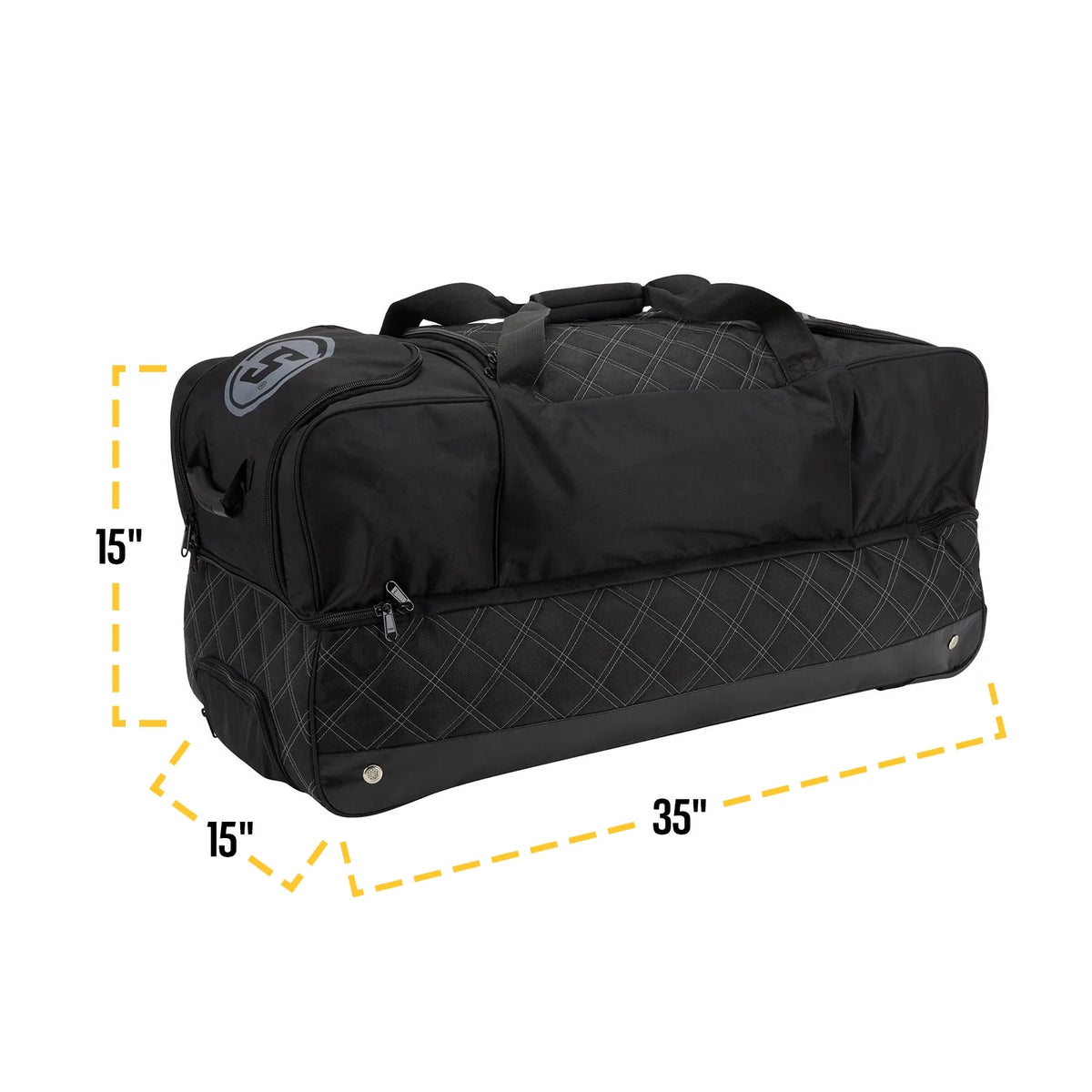 Large Multi-Compartment Nylon Travel Gear Bag with Wheels I6006