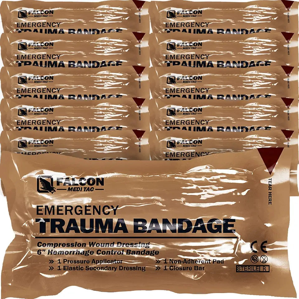 6 Inch Emergency Compression Bandage Wound Trauma Dressing Sterile (10) H5537