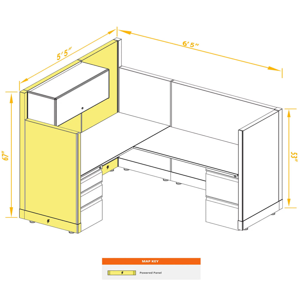 Modern Office Furniture Powered Cubicles U533522