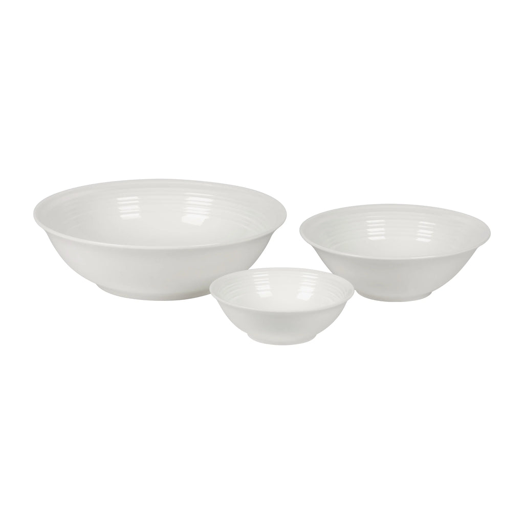 White 62-Piece Stoneware Dinnerware Set W97076