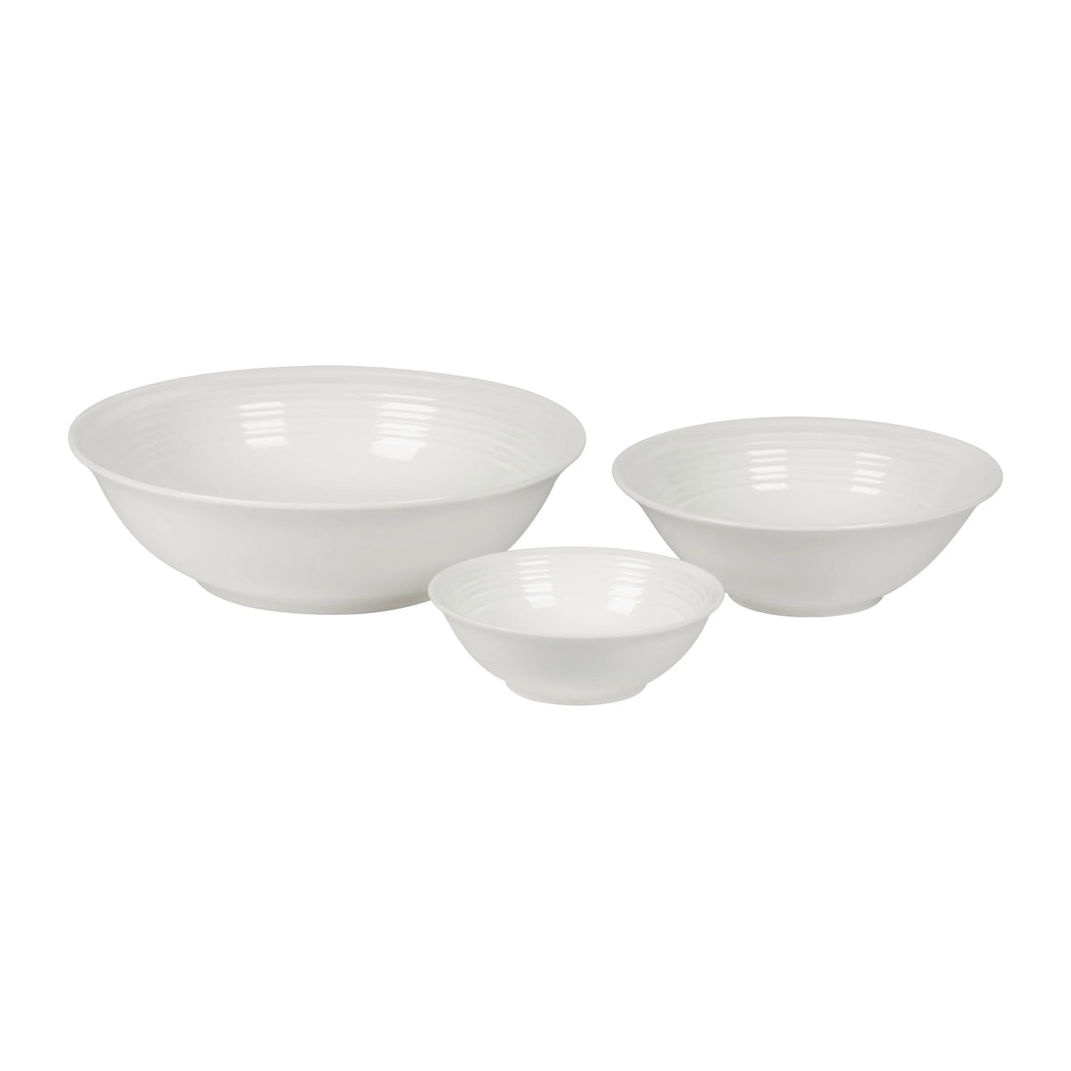 White 62-Piece Stoneware Dinnerware Set W97076